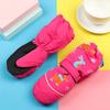 Winter 2-6 Years Old Print Cartoon Waterproof Deer Rabbit Long-sleeved Mittens Thick Warm Children Ski Gloves Windproof