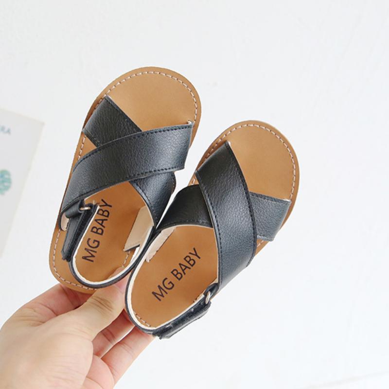 Toddlers Boys Girls Sandals 2023 Summer Children Beach Shoes Kids Fashion Cross-tied Anti-sliperry Soft Simple New Hot