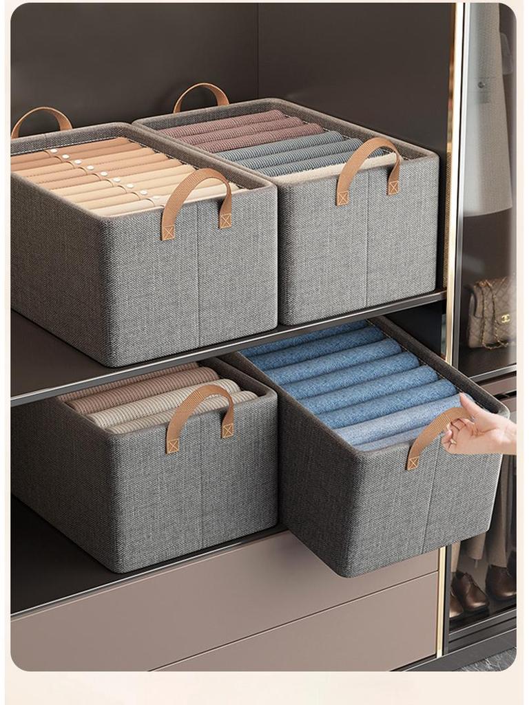7-Piece Steel Frame Fabric Wardrobe Organizer Set