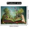 2D Enchanted Storybook Backdrop with Fairies & Butterflies Party Photo Booth Background
