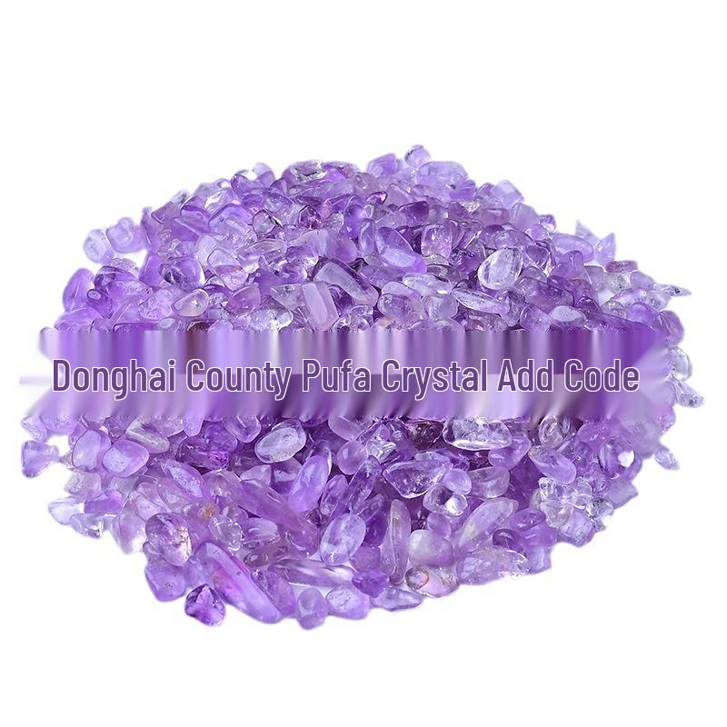 Lavender Amethyst Crystal Chips - Light Purple Raw Stone Ornament 5-7mm 500g