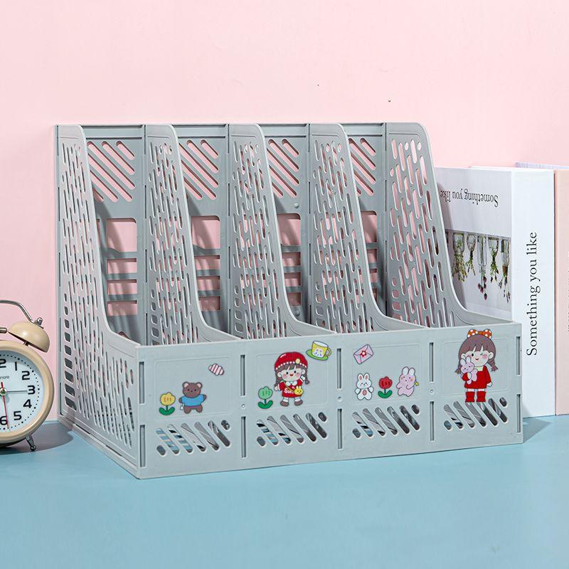 Thickened file rack desktop storage multi-layer file basket book stand storage rack data rack