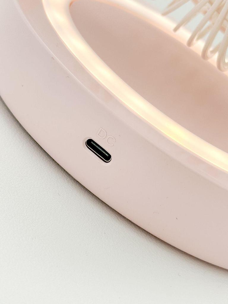 High-Value USB Bowknot Night Light Adjustable Fan: Portable Multi-Function for Office and Dorm