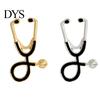 Creative Stethoscope Shape Brooch Pin Unisex Jewelry Gift for Nurse Doctor