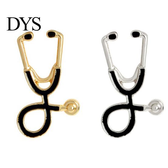 Creative Stethoscope Shape Brooch Pin Unisex Jewelry Gift for Nurse Doctor