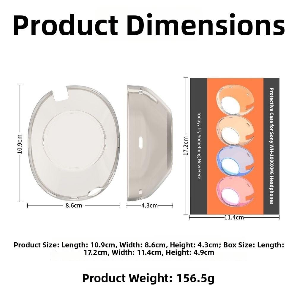 Anti-Scratch Earpads Protective Cover Ear Pads Shell for Sony WH-1000XM6 Headphone Accessories