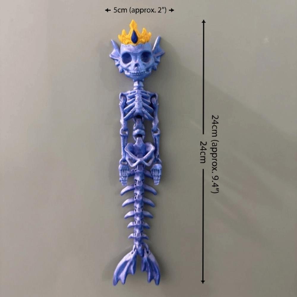 Lightweight Sturdy Material 3D Printed Mermaid Skeleton Movable Bone Figure Party Layout