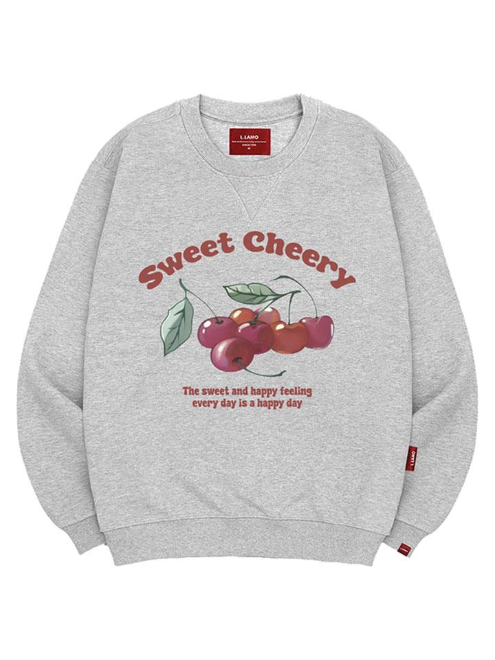 Ellamo Sweet Cherry Sweatshirt Unisex Plus Sizes S~4Xl
