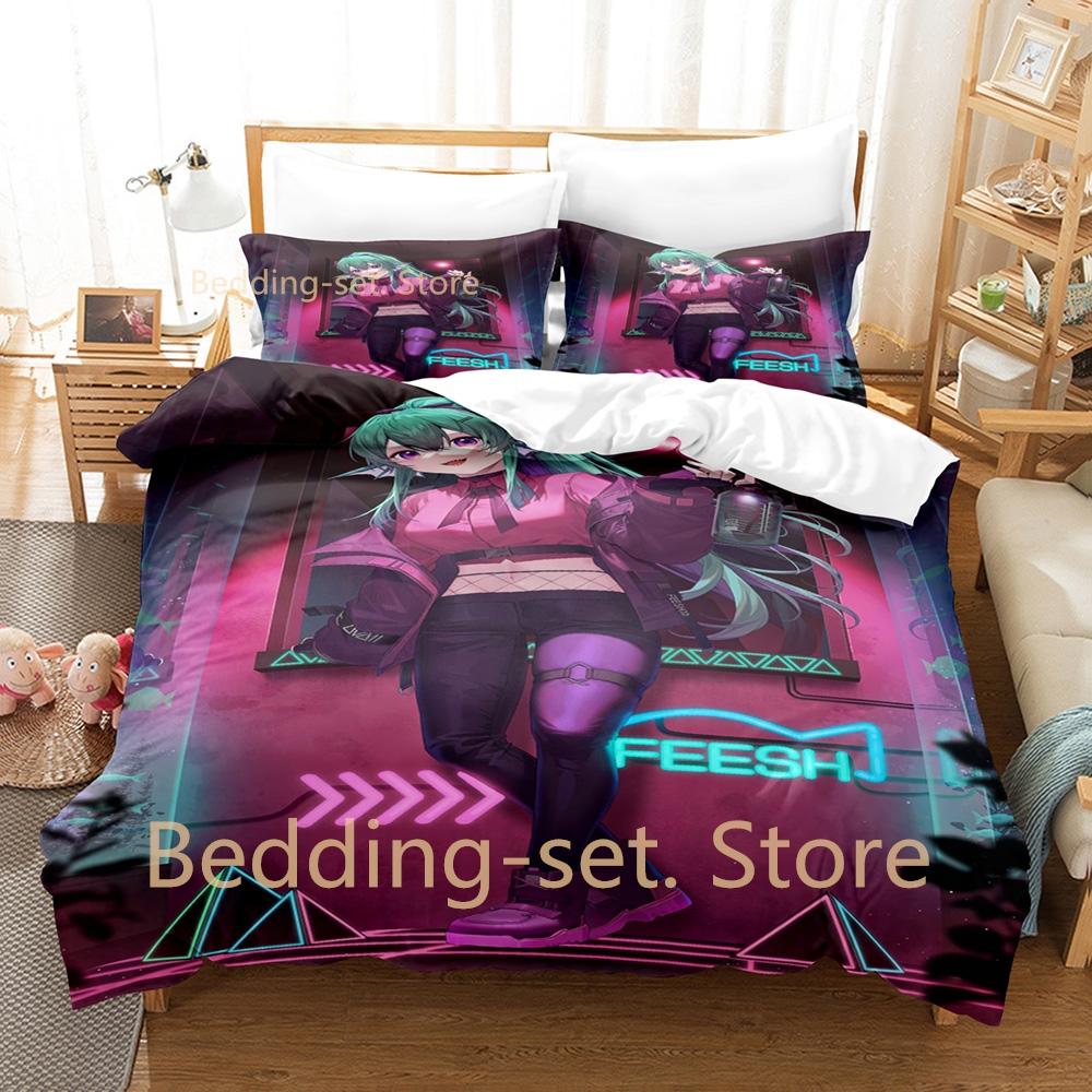 

Finana Ryugu Bedding Set Single Twin Full Queen King Size Bed Set Adult Kid Bedroom Duvetcover Sets 3D Anime Bed Sheet Set EU single(135x200cm)