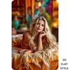 Retro Blonde Woman Poster Xin Waterproof Metal Sign for Bar Kitchen Dorm Wall Art