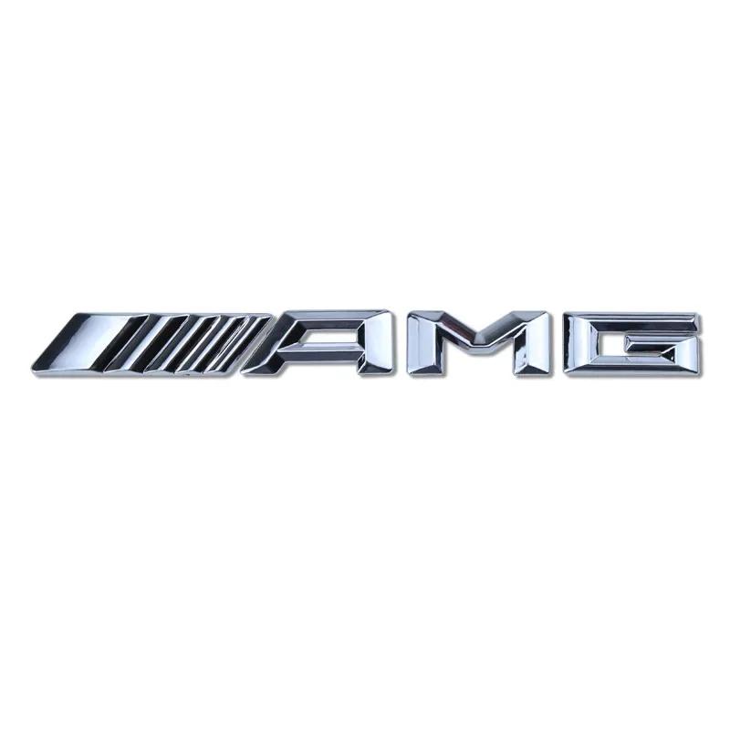 Hots  Metal Car 3d Rear Letter Emblem Trunk Sticker for Mercedes benz AMG C E S GLE CLC Class W204 W203 W205 W124 W221 W213 W212