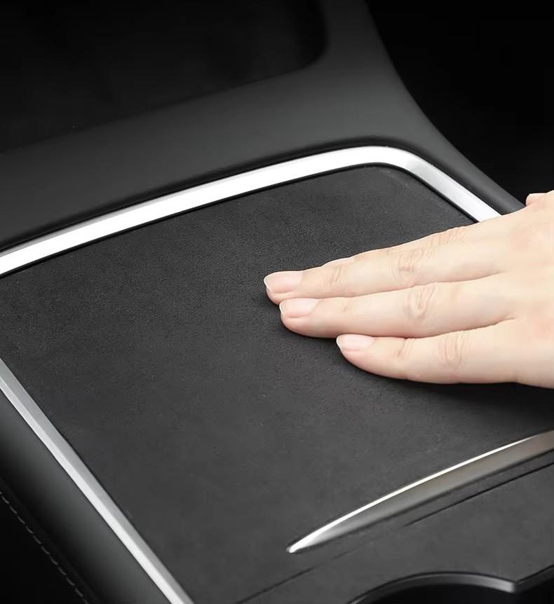 For Tesla Model 3 Y Juniper Highland  2025 2026 Central Panel Film Sticker  Suede Center Console Protector Cover Car Accessories