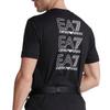 Emporio Armani EA7 FW23 Logo Print Casual Crew Neck T-Shirt Men Tops Black 3DUT02-PJTJZ-1200