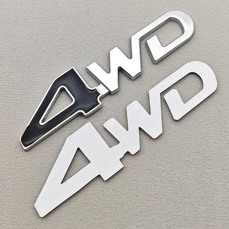 3D Metal Car Logo 4WD Sticker Trunk Badge Fender Side Emblem For JEEP Toyota Frod Chevrolet Honda Universal Accessories Wq1