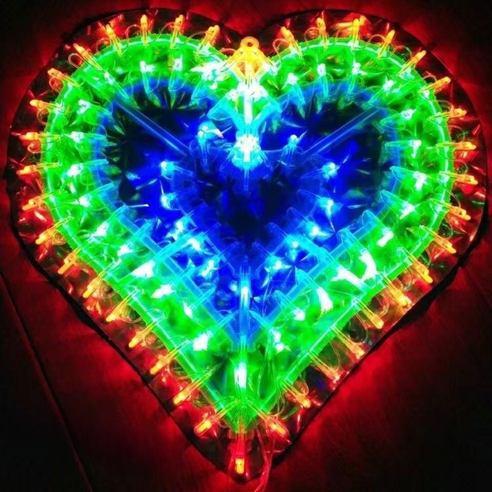 Sunflower Star Peacock Heart Shape Led Lantern String Lights With Colorful Decorative Shapes For Holiday Party Decor