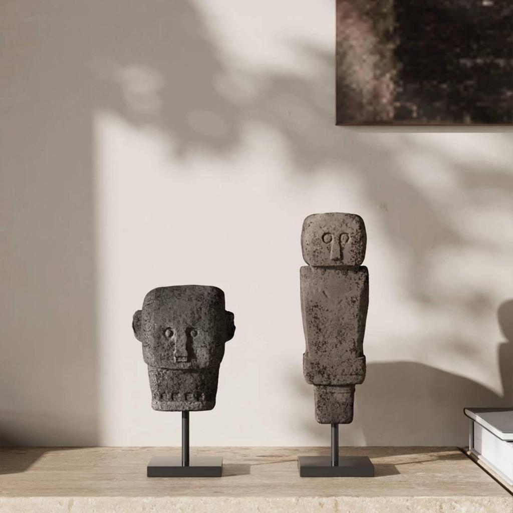 Abstract Human Figurine Minimalist Sculpture Contemporary for Bookshelf