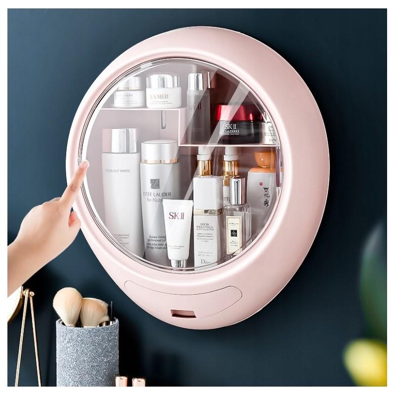 Organizer Box for Cosmetics Jewelry Hanging Pink Wall Box