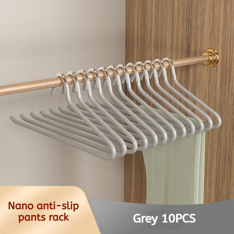 10PCS Goose Type Dip Plastic Pants Rack Wardrobe Dormitory Telescopic Z Type WOMEN'S Clothes Rack Multi Layer Storage Pants Rack