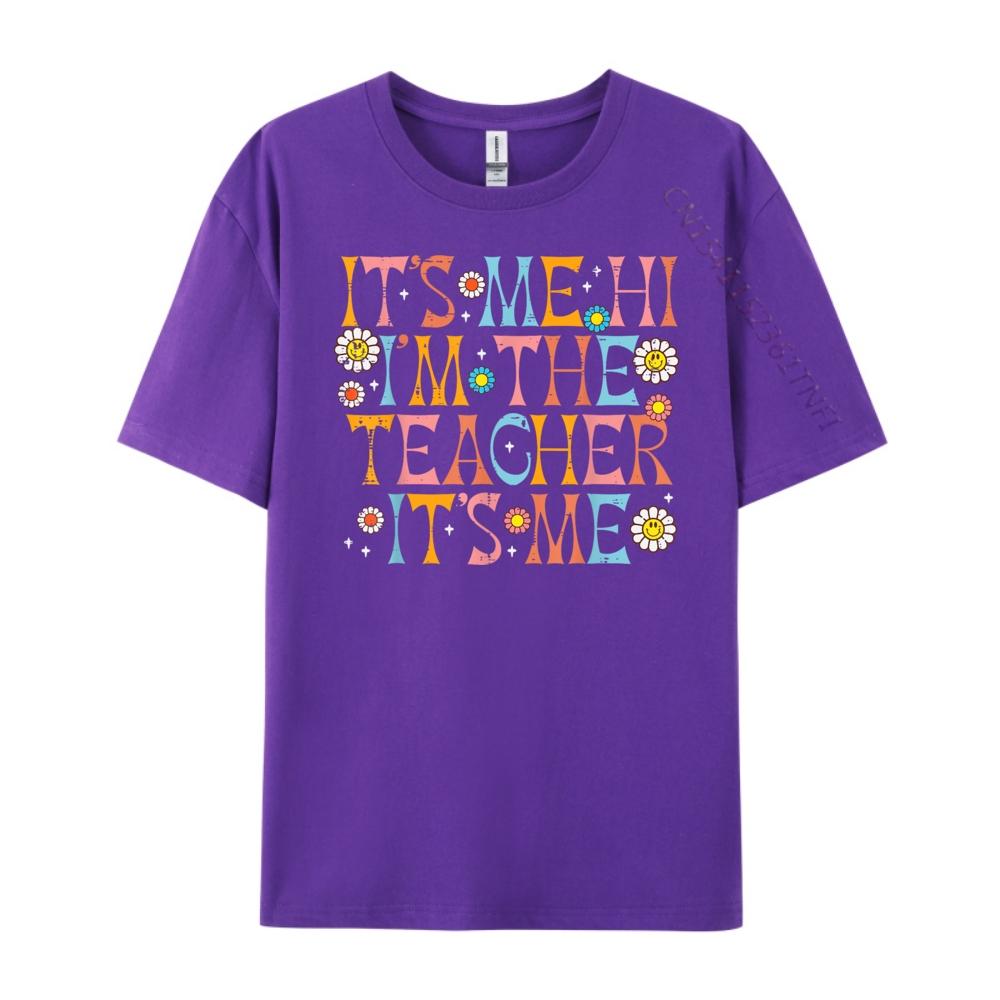 Its Me Hi Im The Teacher Appreciation Back To School Women Grahpic Tee Shirt Mens Clothing T Shirt Leisure