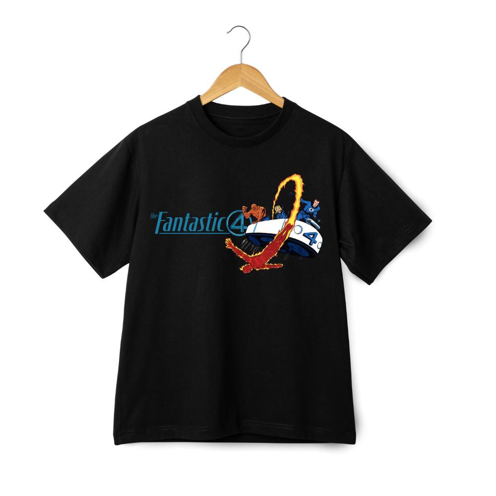 

Fantastic Four Retro Flight T-Shirt – Marvel Comics Superhero Unisex Tee 2XL