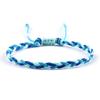 Adjustable Colorful Three-Strand Braided Waxed Thread Bracelet Set for Couples and Handmade Jewelry