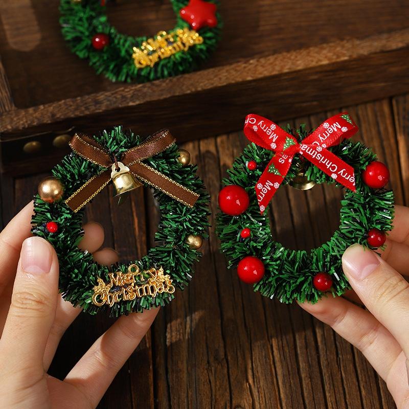 Christmas Decoration Magnetic Wreath Simulation Christmas Wreath Mini Magnetic Refrigerator Magnet Christmas Wreath Decoration