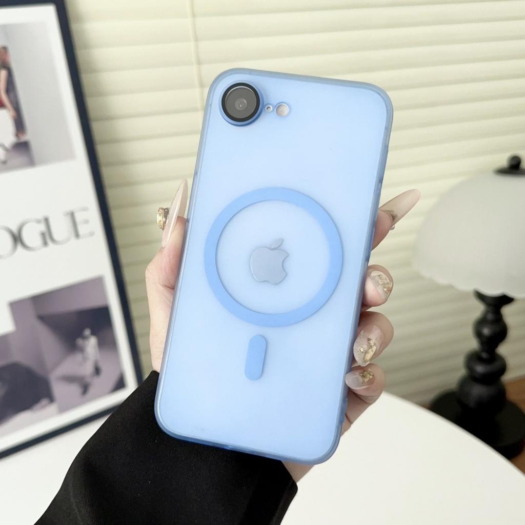 For iPhone 16e Ultra Thin Case For Magsafe Slim Matte Lens Protector Magnetic Charge Cover for iPhone 13 17 12 14 15 16 Pro Max
