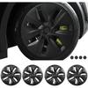 Wheel Covers 19 Inch for Tesla Model Y 2024 Hubcaps Compatible Tesla Model Y Accessories 2024 2023 2022 2021 4 Pcs Rim Protector