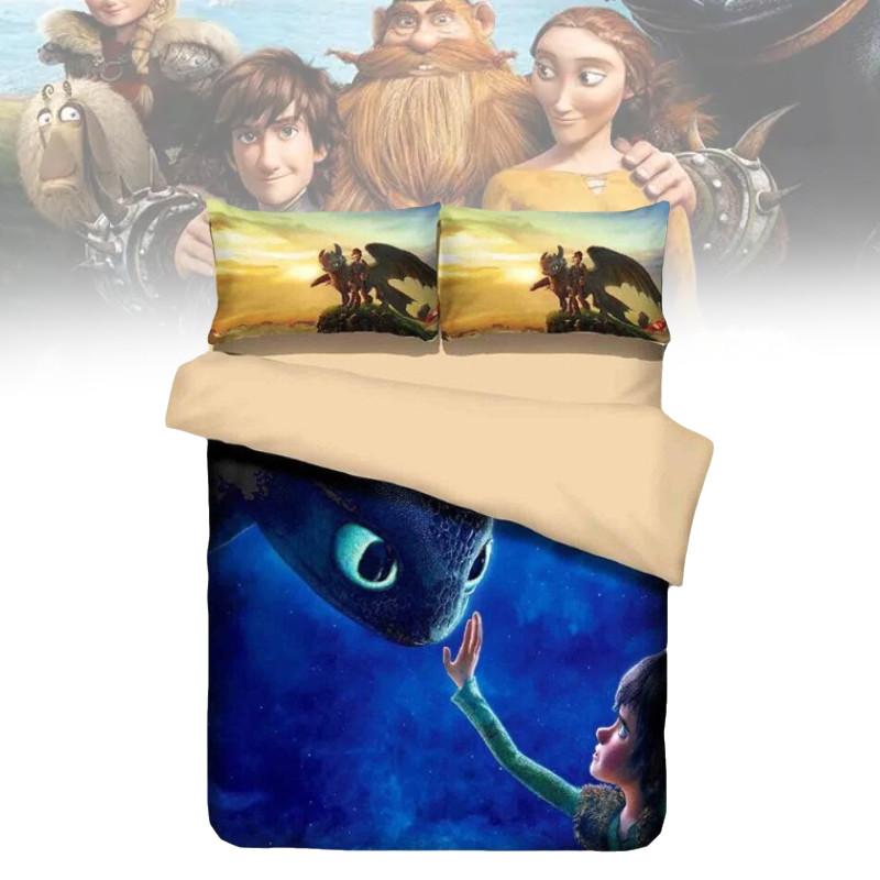 Vibrant 3 Piece Digital Printed 3d Quilt Cover Set Ideal For Kids Cartoon Theme