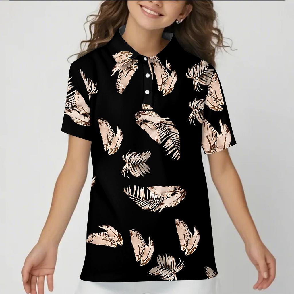 Children's Daily Casual Short-sleeved Print Tops T-shirts  Shirts