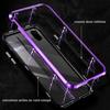 Coque - Magnétique - iPhone X - Noir + Transparent - Verre trempé - Ultra fin