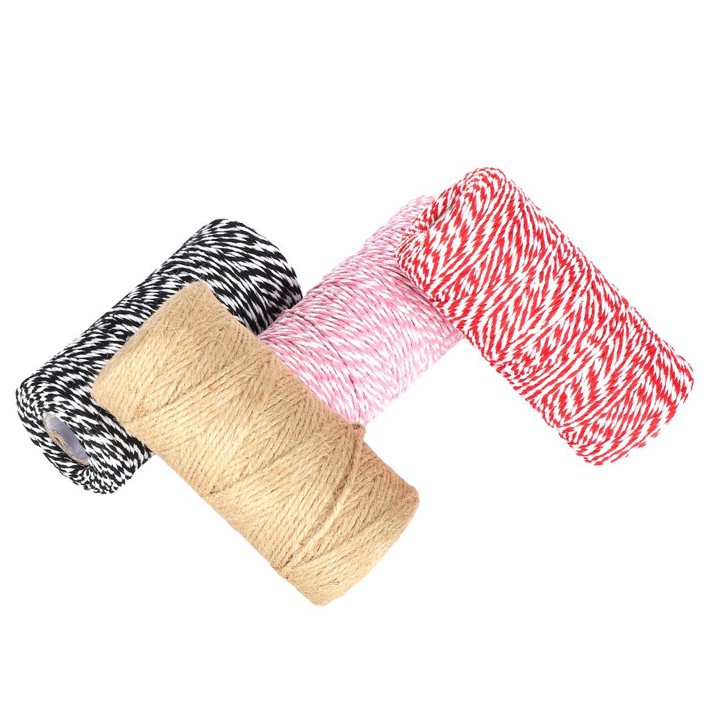 4Pcs Wrapping String Rope Twisted Cotton Baker Twine Cord DIY Craft Hand Made Supplies