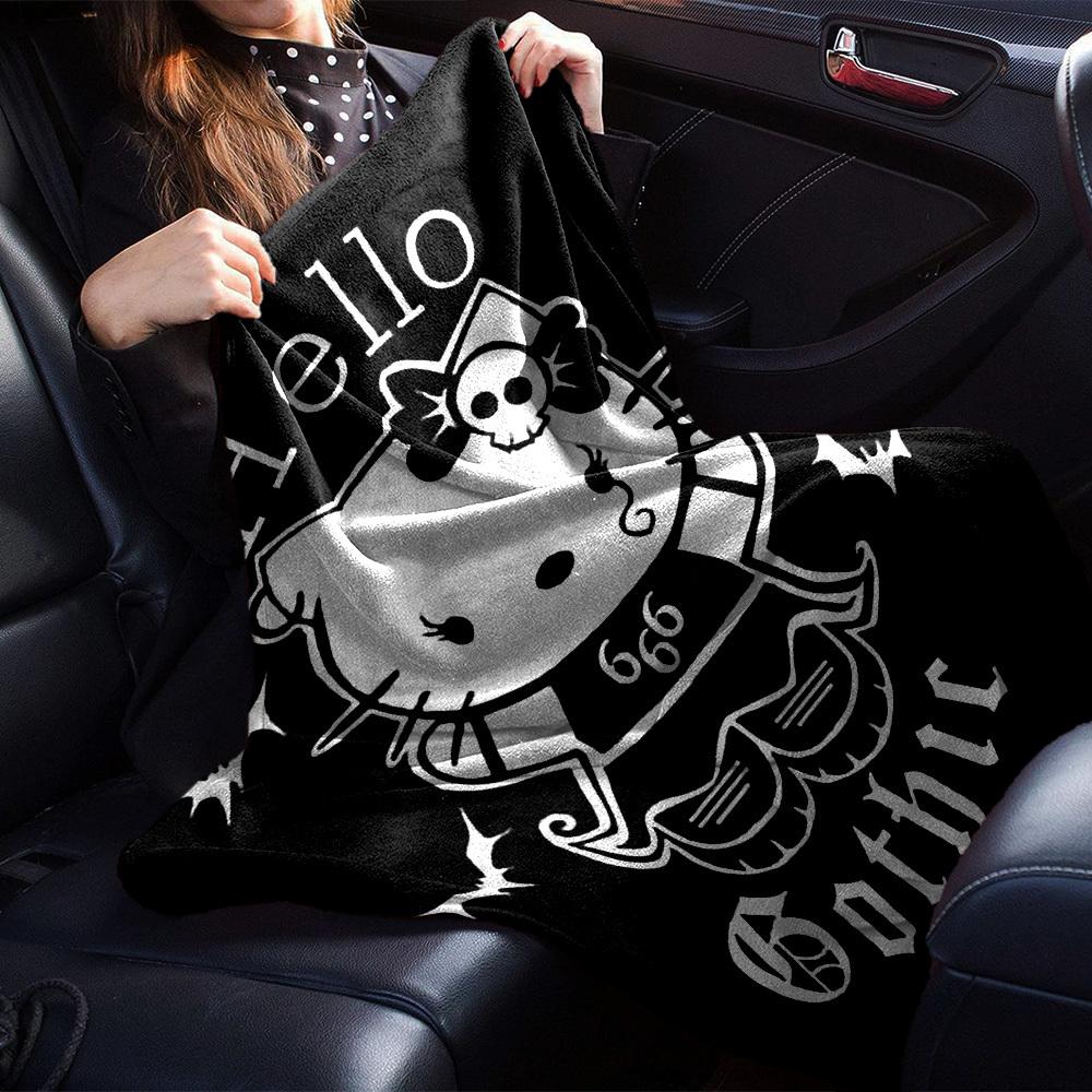 1pc Hello Kitty Gothic Soft Flannel All-Season Throw for Home, Office, Outdoor UseDurable Comfort 100577