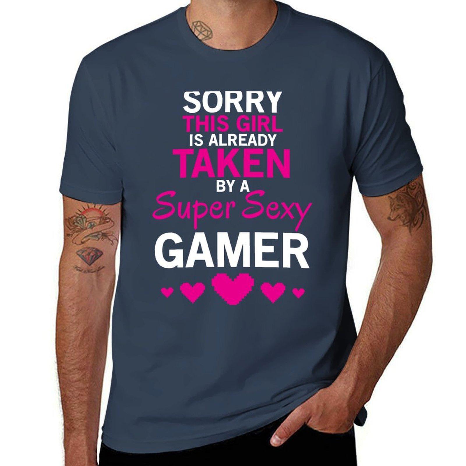 Sexy Gamer Cute Gaming Girl T-shirt T-Shirt man t shirt graphic funny t shirts dark humor T-Shirt S