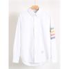 Foreign Trade Pure Cotton Oxford Cloth White Shirts Men's Classic Four Bars Business Long sleeve Trendy Casual Couple Shirt Trendy