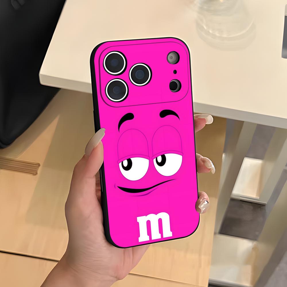 Custodia per Telefono al Cioccolato M&MS Per IPhone 17 Air 16 E Pro Max 15 14 13 Mini 12 Pro 11 Max Plus Guscio Morbido Nero