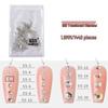 1440-Piece Nail Art Rhinestone Set: Clear, White, AB-Color, Flat-Back, Small & Large for Shiny Nail Decorations.