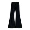 Women's American Style White Micro-Flare Jeans, High-Waist, Slimming, Wide-Leg, Floor-Length Bell Bottom Pants - 2025 Trend.