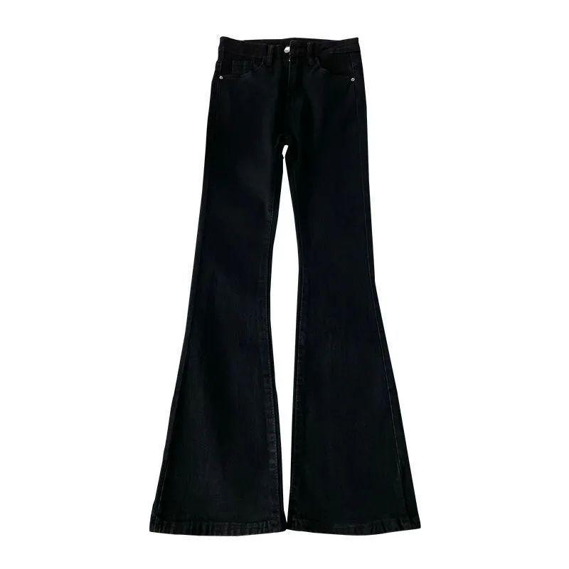 

Women s American Style White Micro-Flare Jeans, High-Waist, Slimming, Wide-Leg, Floor-Length Bell Bottom Pants - 2025 Trend. L