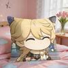 Aether Cute Genshin Game Cushion Cover Short Plush Pillow Case Room Sofa Cushion Covers Home Decor Funda