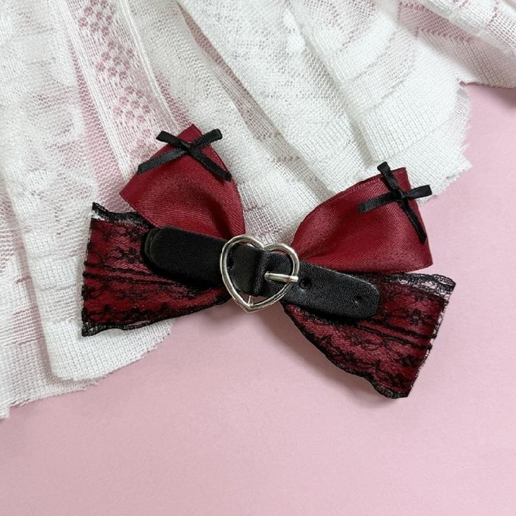 Elegant Bow 2000s Black Balletcore Hair Clip Elaborate Flat Clip Balletcore