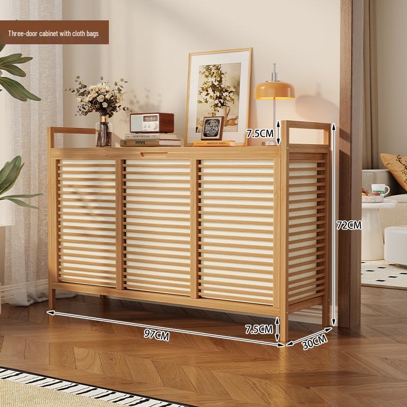 Multi-layer Bamboo Storage Cabinet for Bedroom: Toy and Clothes Organizer, Drawer and Shelf Unit