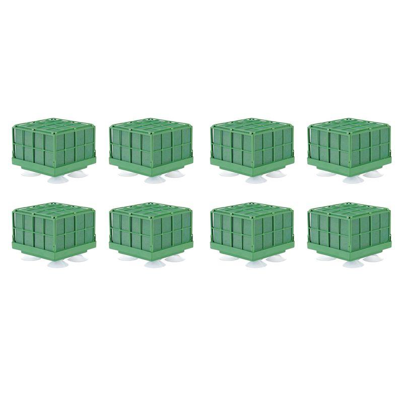 CYCLI-Floral Foam Cage With Square Flower Foam Blocks Holder, Floral Foam Blocks For Artificial Flowers Arrangements 8Pcs зелёный
