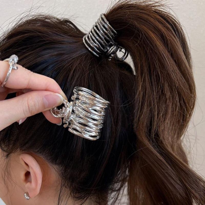 Cutout Metal High Ponytail Grab Clip Hair Clip