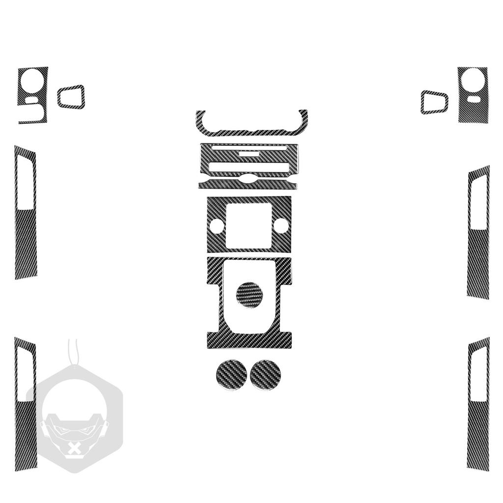 For Land Rover Discovery 4 2010-2016 Carbon Fiber Car Interior Accessories Multimedia Panel Engine Button Cover Trim Sticker