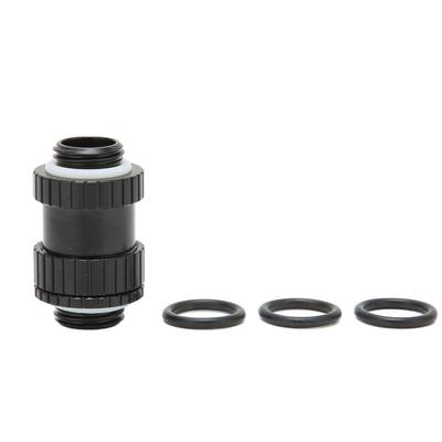 Male To Male Micro Adjustable Extender G1 4  Thread Brass Silicone High Durability PC Water Cooling ExtenderBlack
