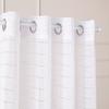424088 Cortina Lista Blanca Lisa con Corte 140X250 Cm