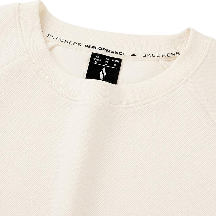 Skechers Comfort Sports Series Casual Breathable Soft Round Neck Long Sleeve Sweatshirt Women sweatshirt Corn-White P125W016-01PJ