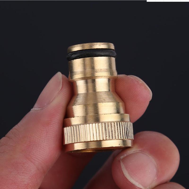 4-Point Copper Internal Thread Faucet Adapter for Quick Connection to Washing Machine or Car Wash Hose