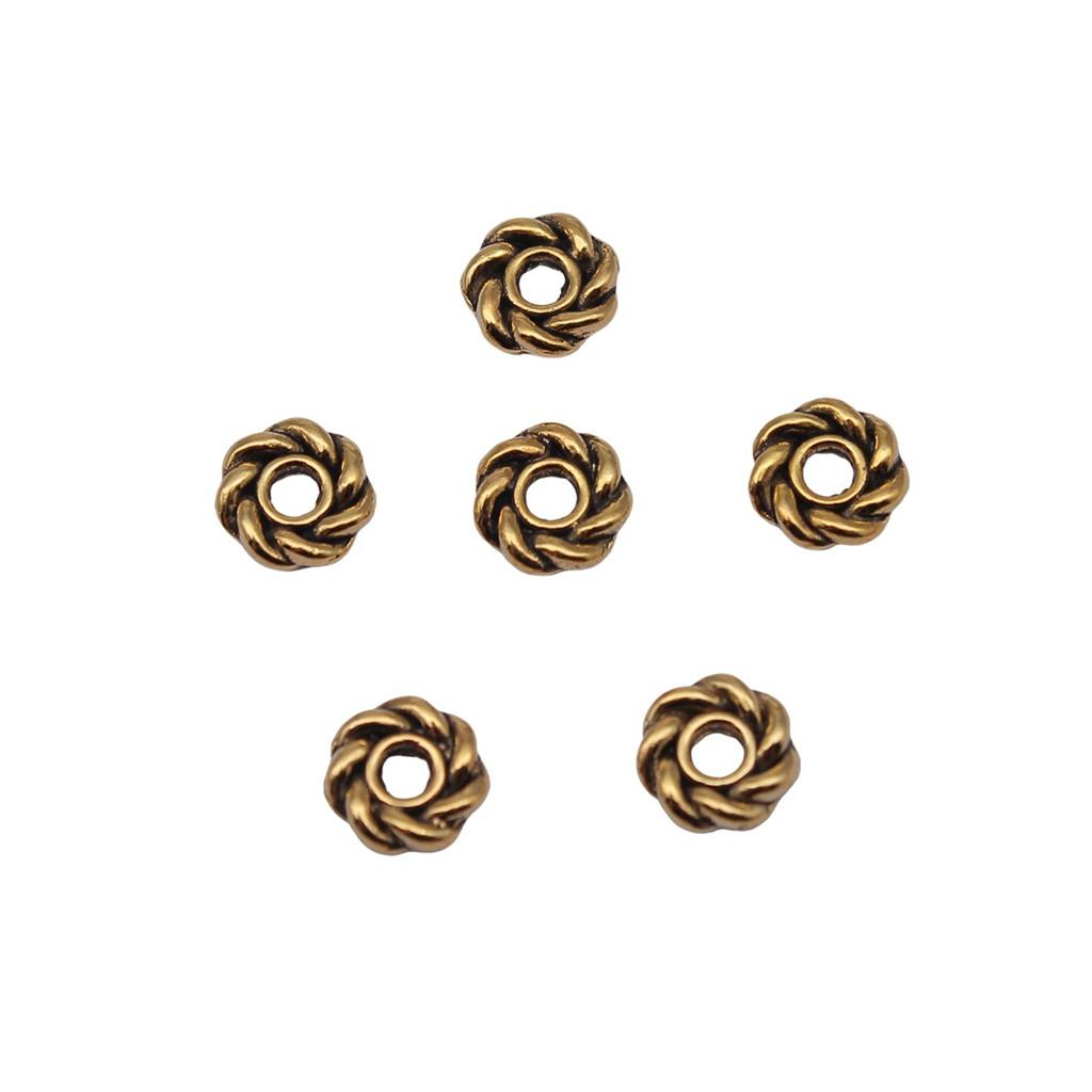 Caps Beaded Edge Spacer Beads Antique Style For DIY Jewelry Projects
